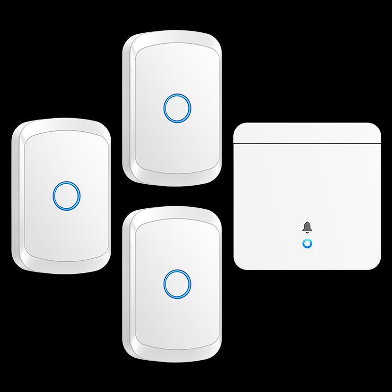 Smart Wireless Doorbell with Remote Control & Ultra-Long Range, One-to-Three Button Large Panel
