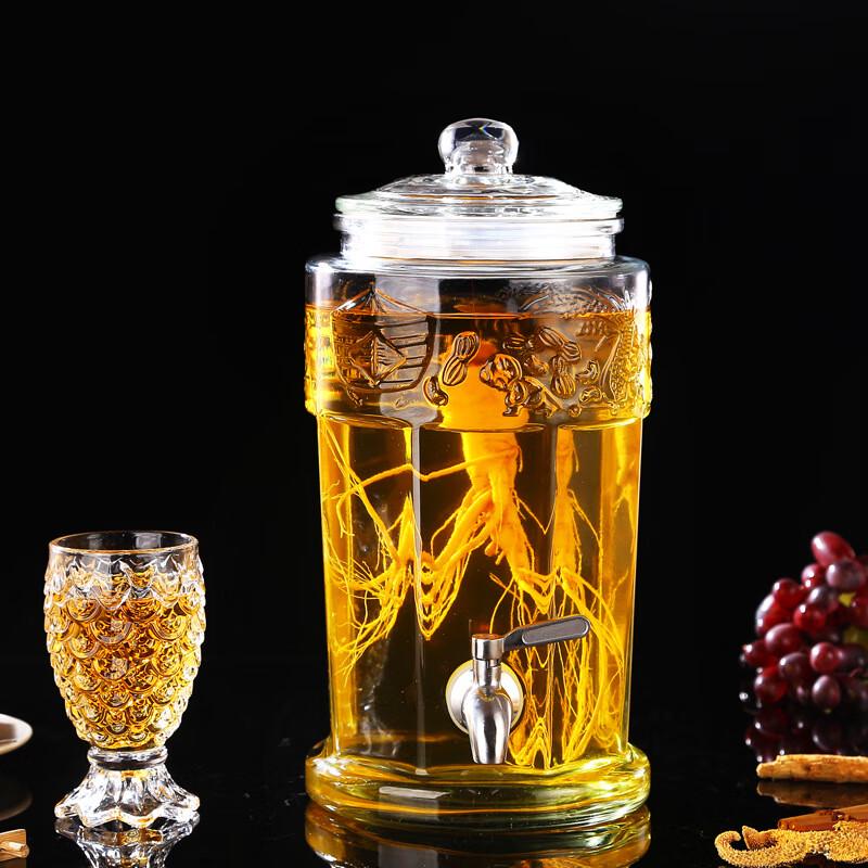 Yuyi Angel Thickened Glass Soaking Wine Jar