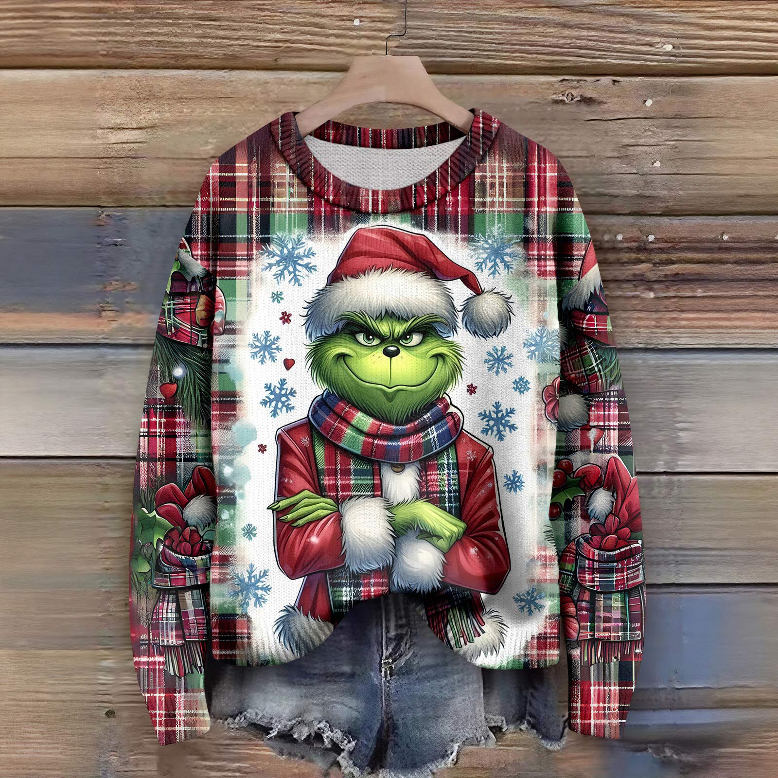 

Пуловеры с длинным рукавом для женщин, с круглым вырезом, повседневные, милые, с принтом, вязаные, оверсайз L