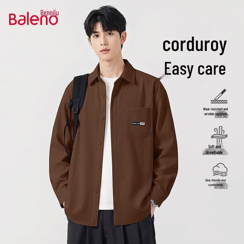 Baleno Men s Corduroy Long-Sleeve Shirt XL