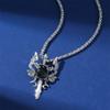 Gothic Retro Rhinestone Cross Dragon Sword Pendant ins Hip-Hop Men's Fashion Personality Versatile Necklace Jewelry Accessories