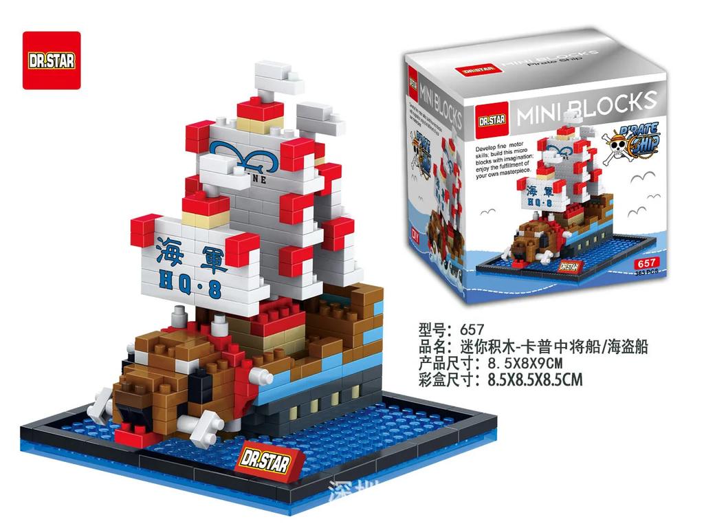 Anime Pirate Ship Building Blocks Thousand Sunny Going Merry Polortang One Diamond Bricks Piece Figure Toys For Christmas Gift