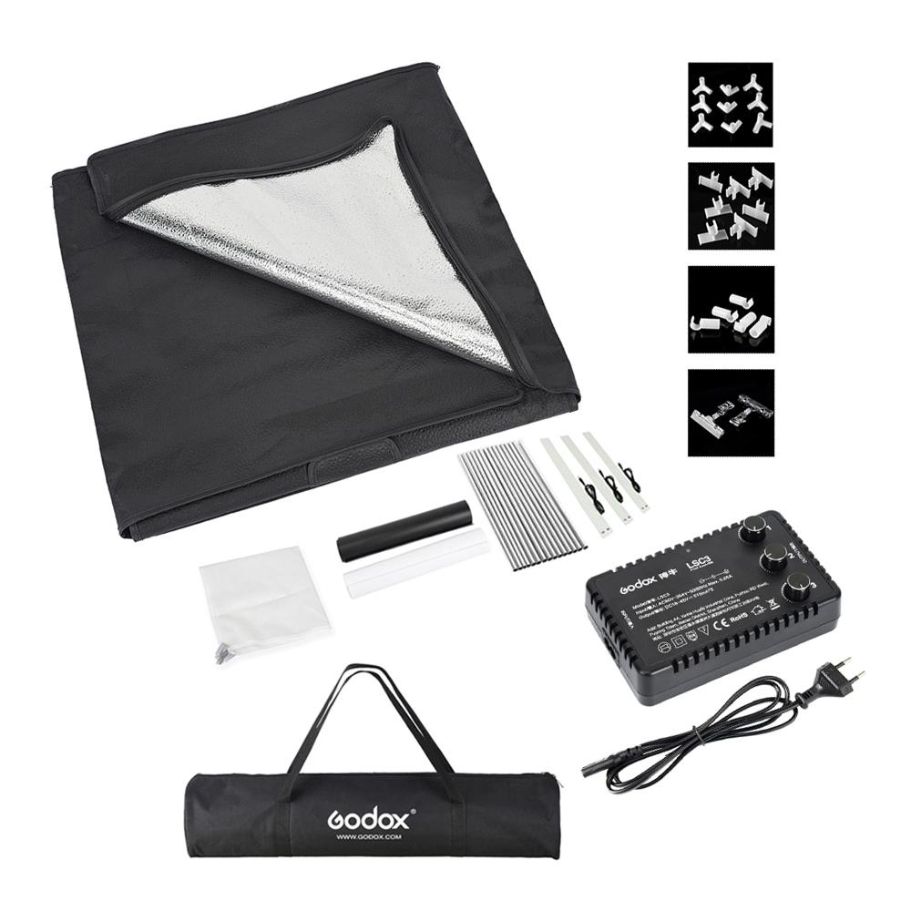 80*80*80cm LED Mini Photography Studio Shooting Tent Softbox with 3pcs LED Light Board 5800K CRI