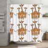 Animal Print Shower Curtain Kids Bathroom Decor With Cute Giraffe Design 180Cm Waterproof Fabric For Bathtub