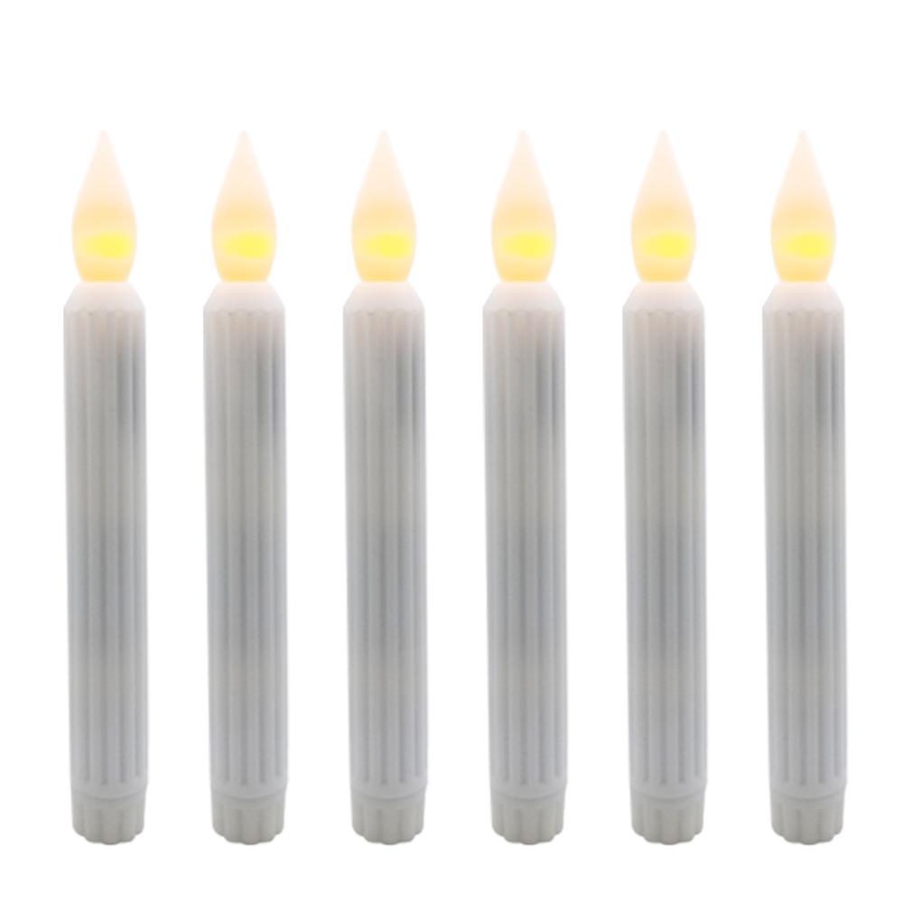 

6pcs LED Tapered Candle Lights, Battery Operated Flameless Flickering Candle Lights for Home Decoration Christmas Decor Light
