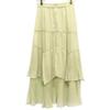 SNIDEL SWFS211127 Maxi Length Ruffle Tiered Skirt Green Ladies Old Clothes Used