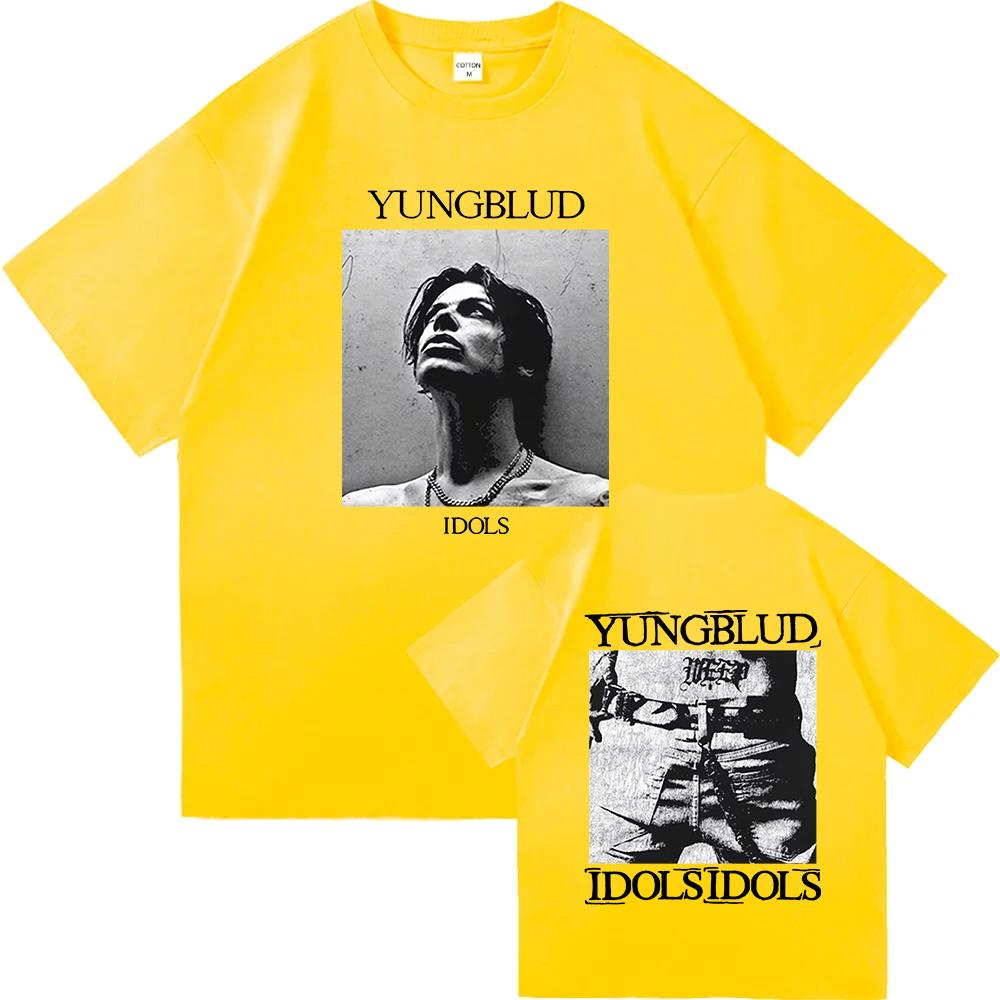 YUNGBLUD IDOLS The World Tour 2025 Tshirt Cotton Short Sleeve Male Tshirts Casual Fashion Men Women T Shirt Unisex Streetwear