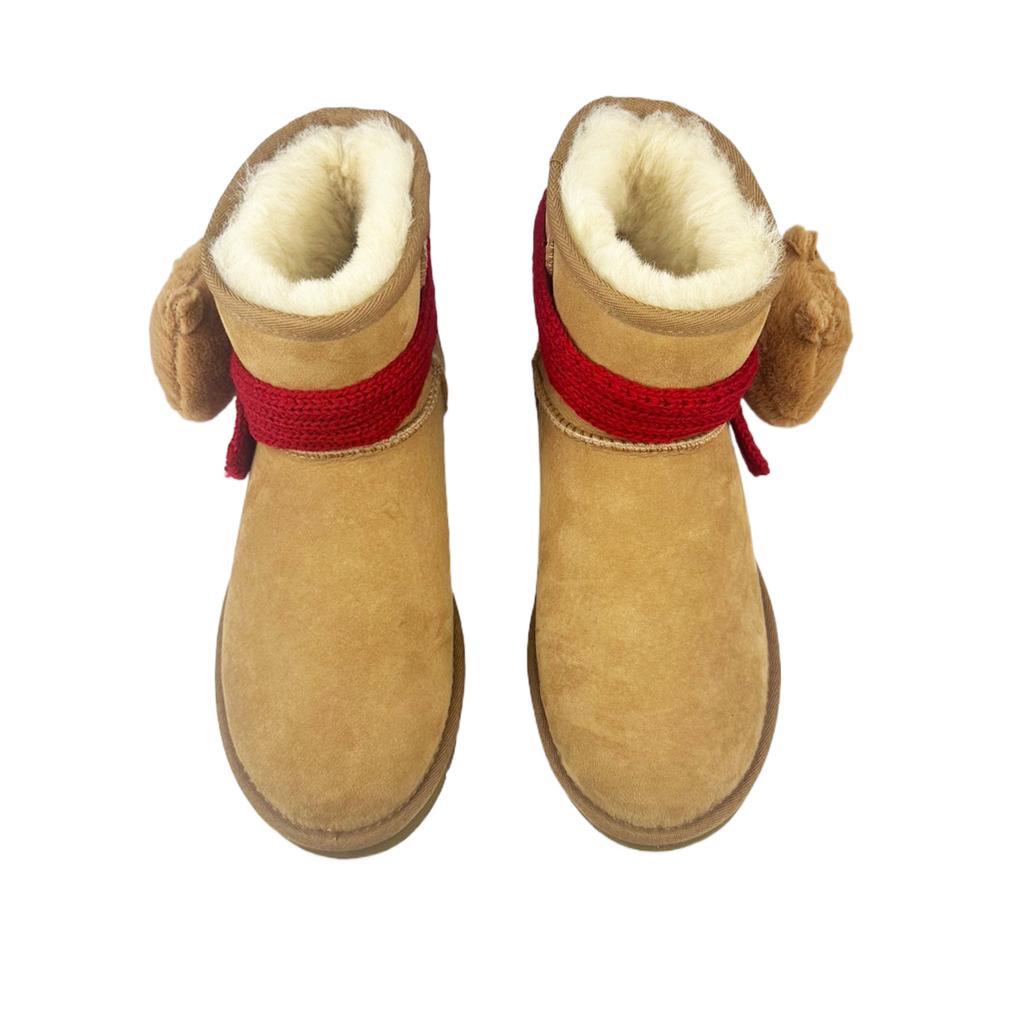 UGG CLASSIC MINI Sheepskin Thermal Abrasion Resistant Short Snow Boots Women's Light Brown 1016222-CHE(Team40-)