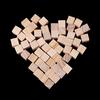 Woodwork Craft DIY Wooden Square Blocks Mini Cubes Embellishment