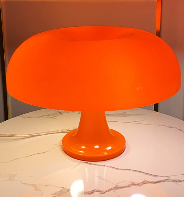 wgzixezn 2022 Latest Mushroom Table Lamp, Bedside Lamp, Italian Style Modern Desk Light, Baby Home Decor for Dining, Living Room, Study, Orange