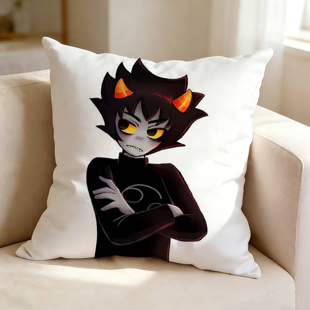 HHomestuck Cool KKarkat Vantas Pillow Case Square DoubleSided Sofa Cushion Cover Bedroom Bedside Pillow