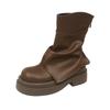 Popular Maillard Platform Martin Boots Women's 2025 New Summer Versatile Niche Short Boots Heightening Pile Boots