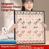 Großes chinesisches Schachspiel Tragbares magnetisches und klebendes Brett Strategie-Spiel-Set zum Lehren Lernen Partys Zuhause