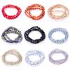 Bamboo Glass Beads AB Color Faceted Flat Curved Waist Column Crystal Loose Spacer Bead for DIY Crafts Earring Bracelet Jewelry