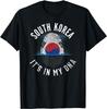 Drapeau de la Corée du Sud C'est dans mon ADN T-shirt Homme Coréen Manches Courtes Décontracté Coton Col Rond T-shirts