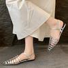 Retro Stil Sommer Spitzschuh Damen Sandalen Mode Ausgeschnitten Damen Outdoor Kleid Flats Gladiator Sandalen