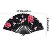 Decorative Folding Fan Plastic Rod Dance Fan Exquisite Flower Handheld Fan  Hanfu Accessories