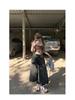 American Retro High-Waisted Wide-Leg Jeans for Women - Spring/Summer Lazy Style