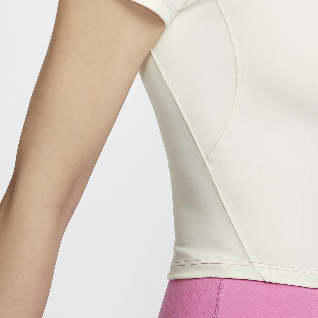 Nike Dri Fit One Fitted Crop Top Women's Sail White HM4584-133