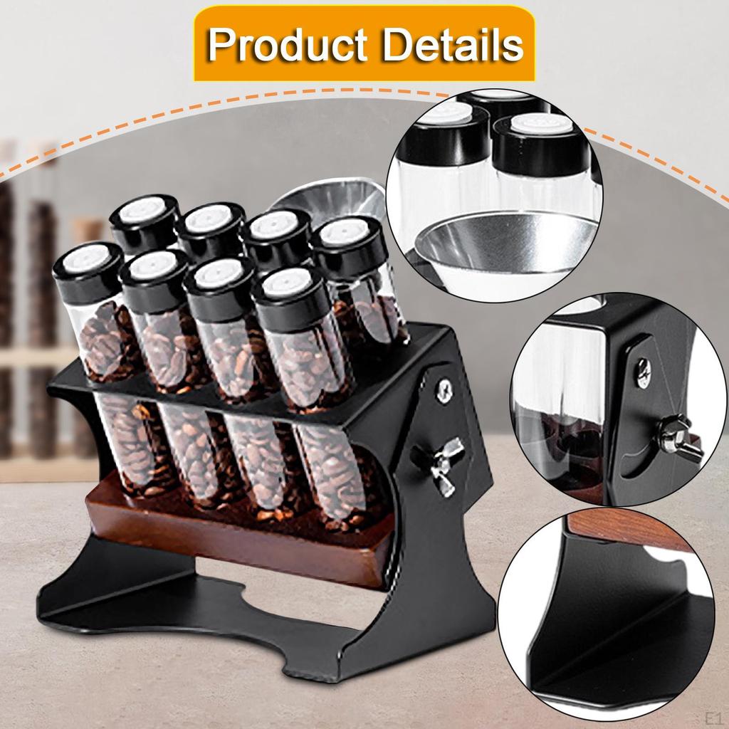 Einzelportions-Kaffeebohnen-Aufbewahrungsröhrchen Espresso-Keller Behälter Lebensmittelorganisation Klar 8