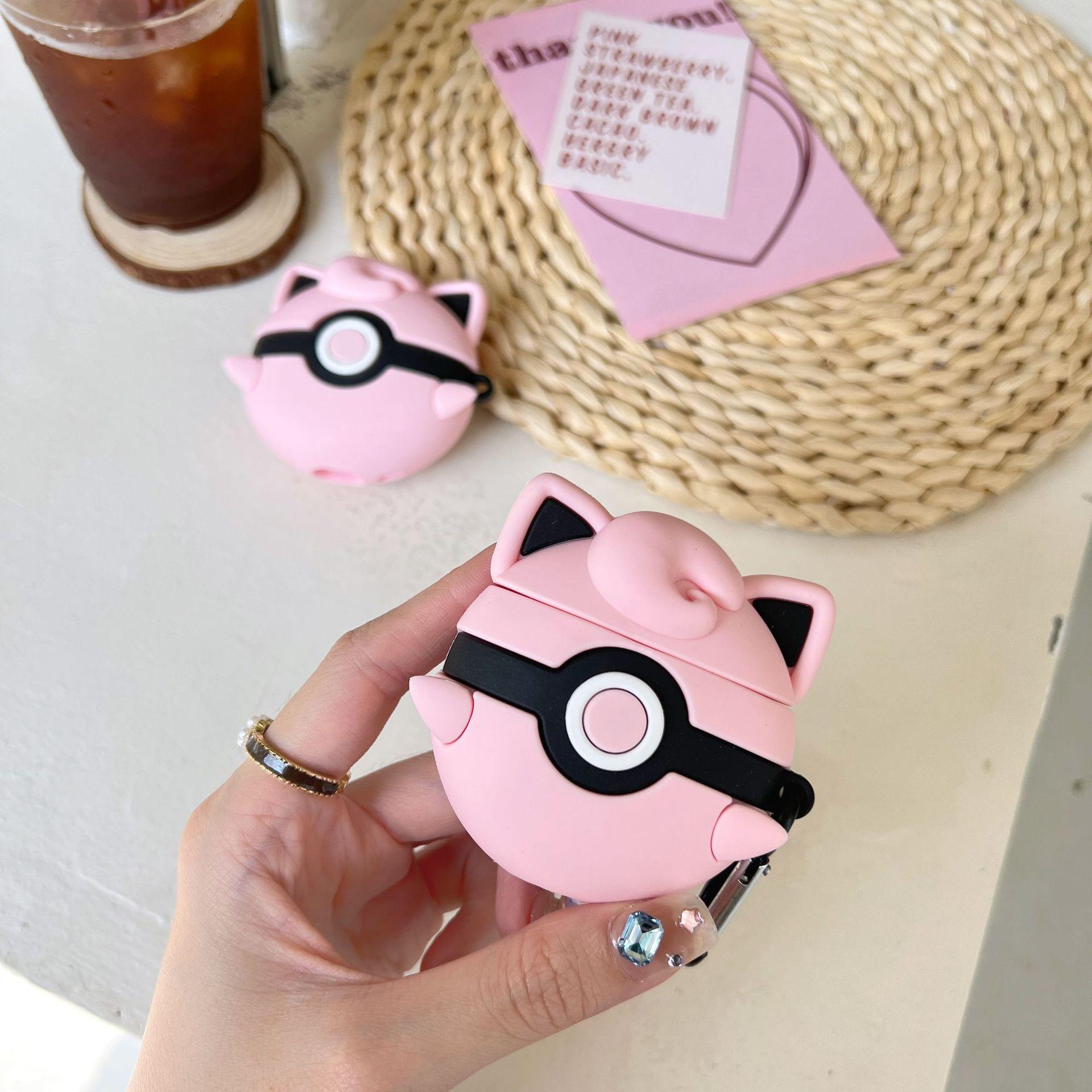 

Pokemon Pink Ball для Airpods Case, противоударный защитный силиконовый чехол для наушников Airpods Pro 2 Case Kids Funda for airpods pro