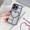 Luxury Electroplate Love Heart Phone Case For iPhone 11 Case Iphone 13 12 14 15 Pro Max 14 15 Plus Shockproof Bumper Clear Cover