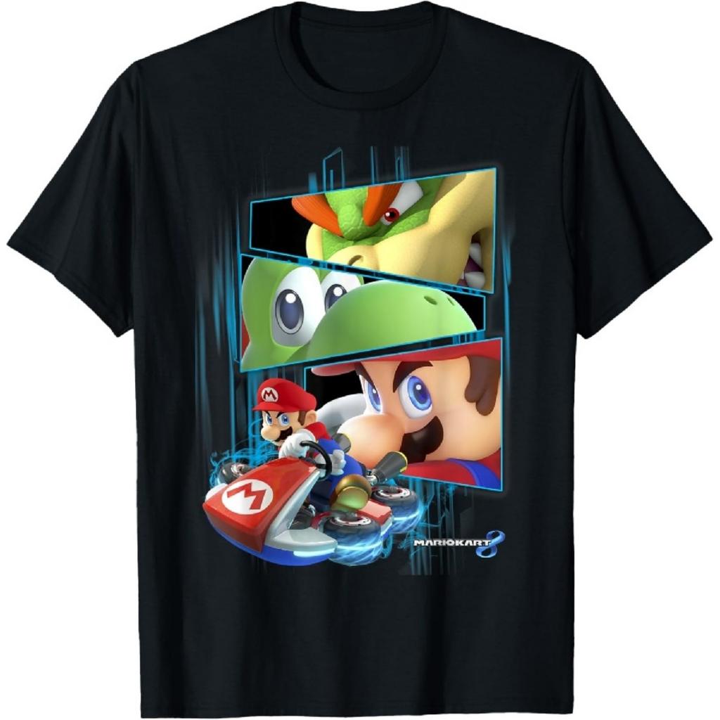Nintendo Mario Kart 8 Yoshi Bowser Race Eyes Graphic T-Shirt T-Shirt