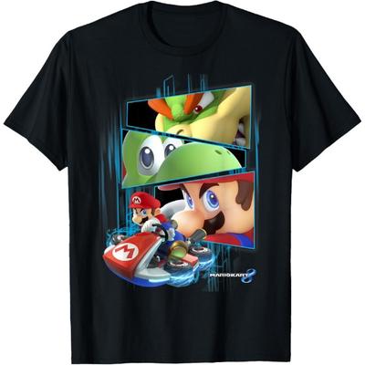 Nintendo Mario Kart 8 Yoshi Bowser Rennen Augen Grafik T-Shirt T-Shirt