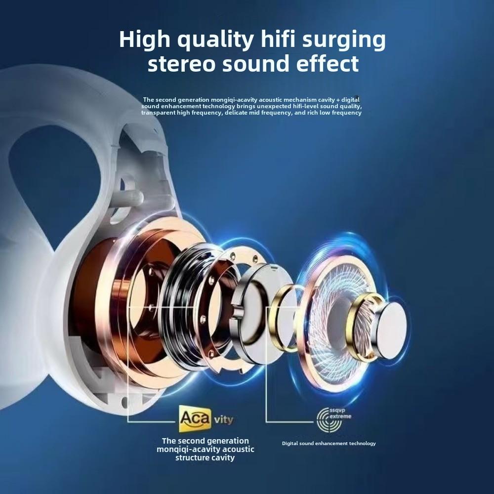 Bone Conduction Wireless Bluetooth Headphone Ear Clip Noise-cancelling Ear Long Endurance