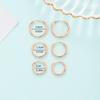 European Minimalist Rose Gold Hoop Earrings - Versatile, Stackable, Simple Round Ear Studs 