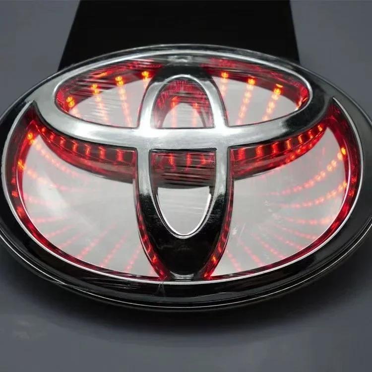 1X TOYOTA 3D Logo Light Car Front Grille Trunk Logo LED Light for Toyota Corolla PRADO CHR HRV Camry Highlander LVALON Rav4 REIZ