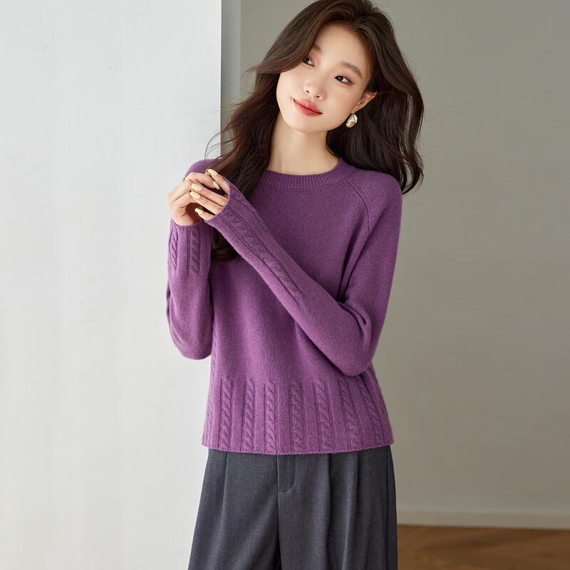 

Srcr Women s 100% Cashmere Cable Knit Sweater M