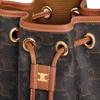 Celine Logo Print Drawstring Closure Leather Crossbody Tote Bag Women Handbags Brown 121672CAS-04LU