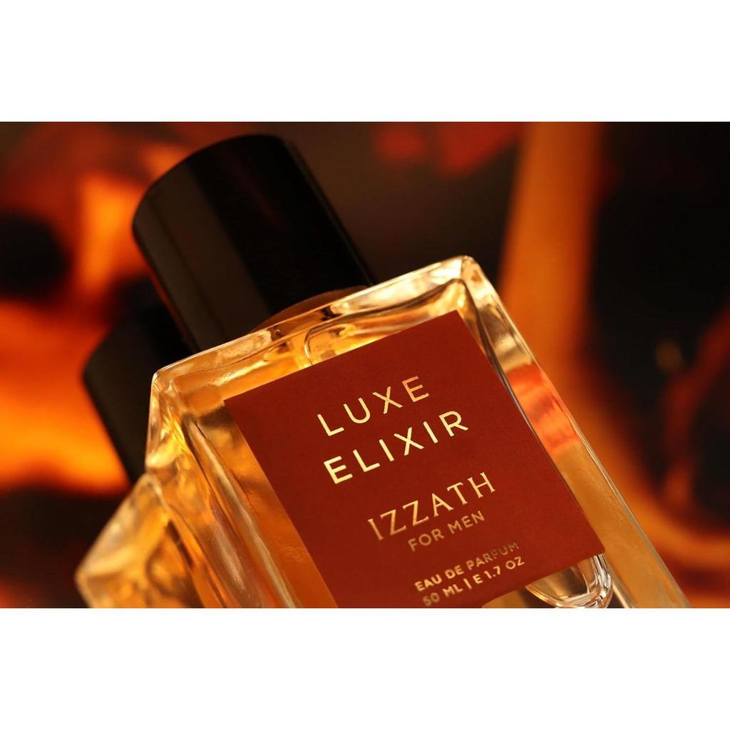 IZZATH Luxe Elixir Eau De Parfum 50ml | Luxury Men’s Perfume with Chestnut, Sugar, Sage, Lavender, Vanilla & Smoke |