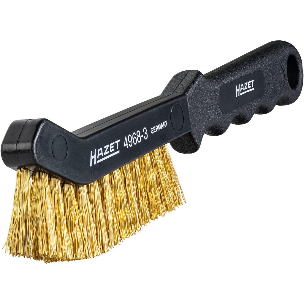 HAZET Brake Caliper Brass Brush for Aluminum Brake Brake Scratch Caliper Maintenance with Hanging Made In Germany 4968-3 Brush, Calipers, Cleaning,
