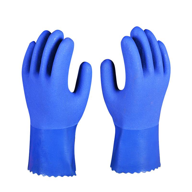 Hengda 618 Industrial PVC Coated Oil  Acid Resistant Work Gloves One Size