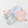 A-Class Baby Velvet Romper: Seamless Long Sleeve Triangle Bodysuit for Autumn and Winter