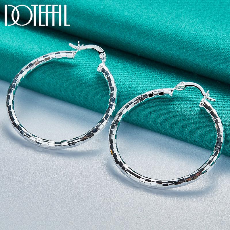 925 Sterling Silver Round Earrings Fashionable Wedding Jewelry
