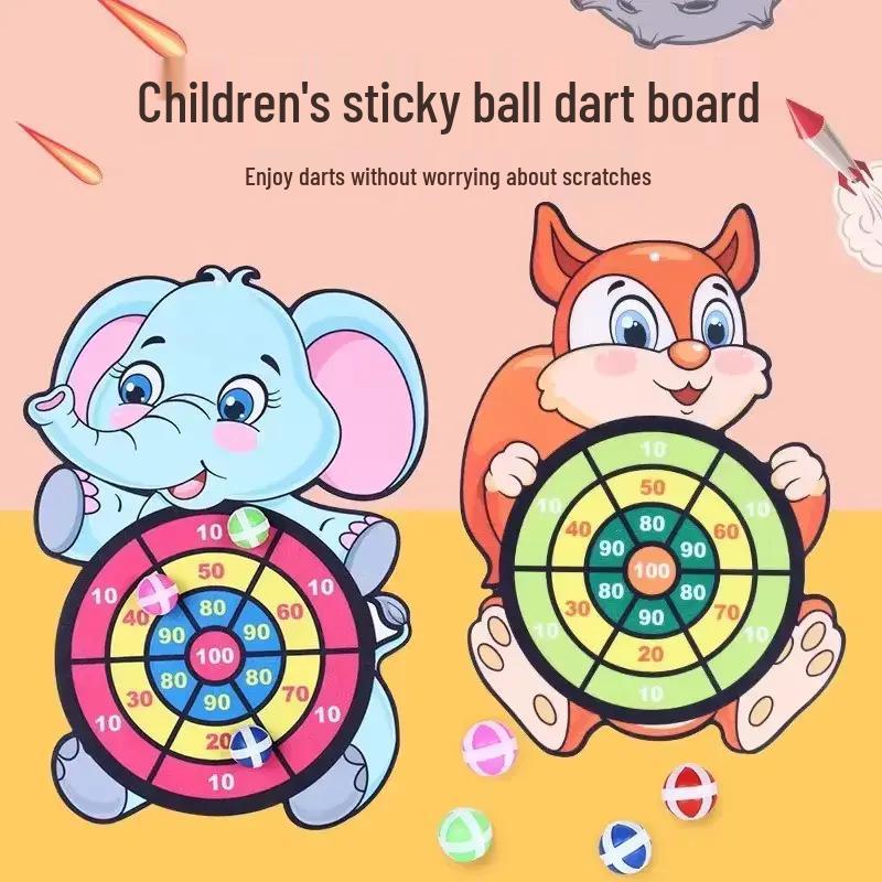 Children's Sticky Ball Dartboard Toy Set - 5 Pieces for Parent-Child Interaction