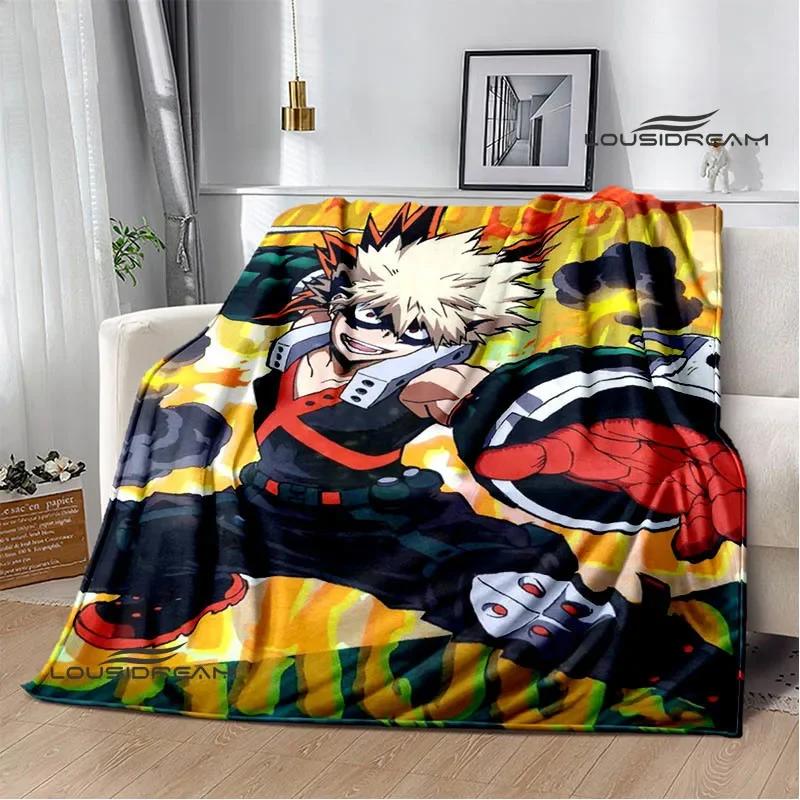 Decke mit Cartoon-Aufdruck „My Hero Academia“, warme Flanelldecken, weiche und bequeme Decke, Reisedecke für Zuhause, Geburtstagsgeschenk