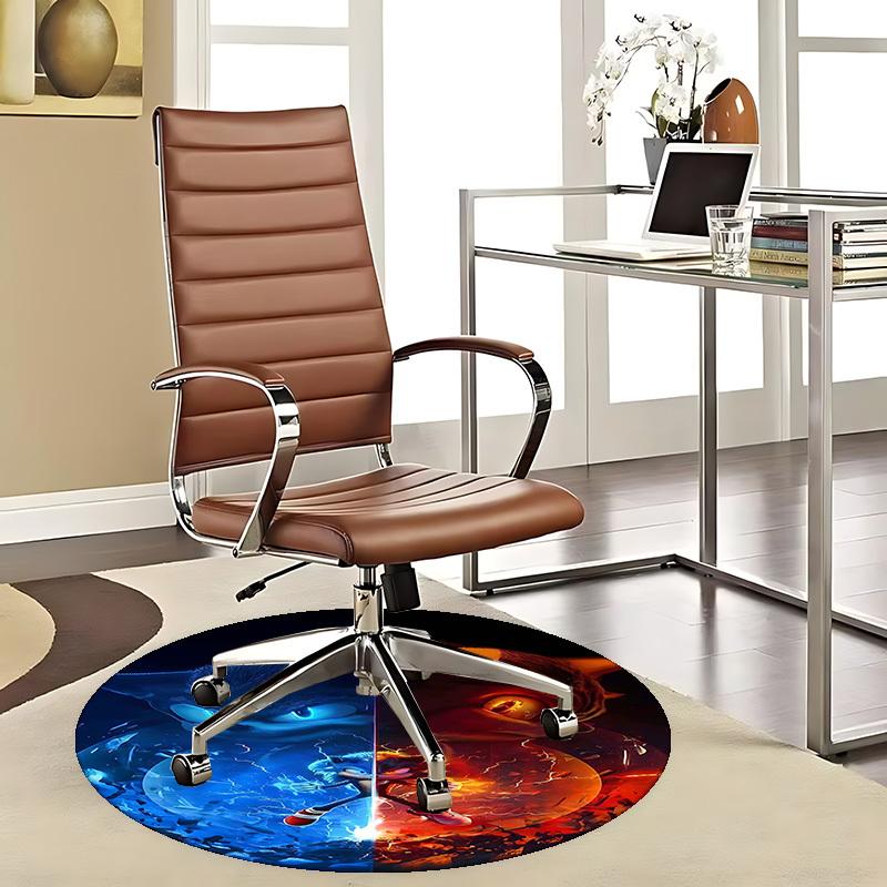 

1pc Sonic the Hedgehog Dual-Color Round Carpet - Anime Design Office Chair Mat, Non-Slip Rug for Home Decor 80cm