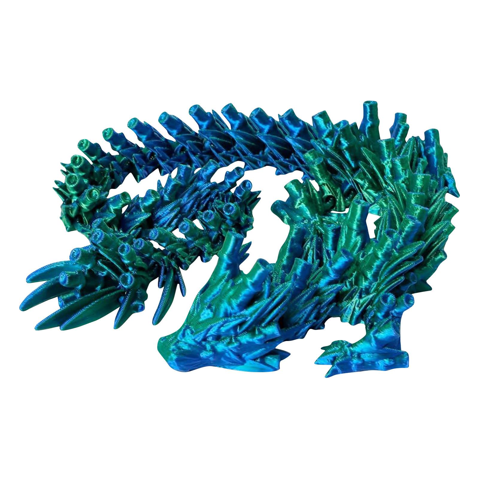 

3D-печатные украшения с подвижными суставами, украшения в виде драконов, набор фигурок, украшение в виде дракона One Size темно-синий