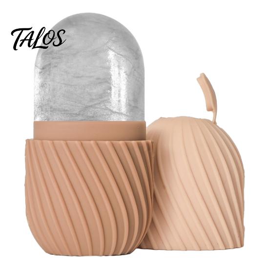 Ice Roller for Face, Silicone Ice Mold with Facial Massager, Pore Tightening Cold Compress Tool for Redness Relief, Portable Skincare Ice Cube Tray