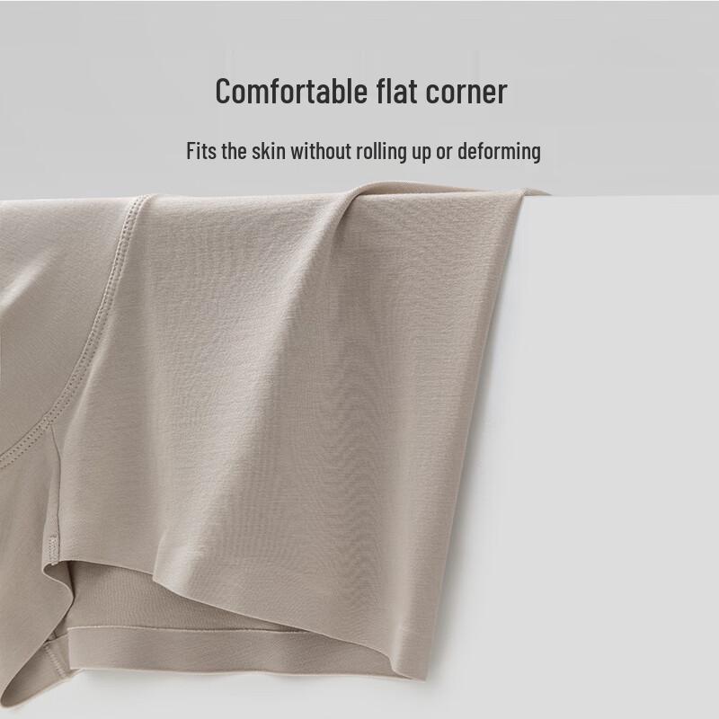 Men's Seamless Modal Boxer Briefs with Mulberry Silk Crotch