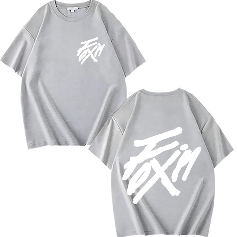 Kpop ATEEZ _FlX ON_ Merch Zipper T Shirt men women Oversized 100_ Cotton Hot sale short sleeve Summer top Unisex plus size tops