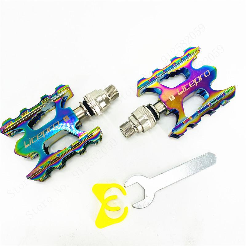 Litepro Folding Bike Pedal For Brompton Quick Release Pedals Aluminum Alloy Bearing Pedal Mtb City Road Bicycle Parts