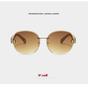 Women's Egg-Shaped Stylish Frameless Retro Sunglasses for Summer Photoshoots