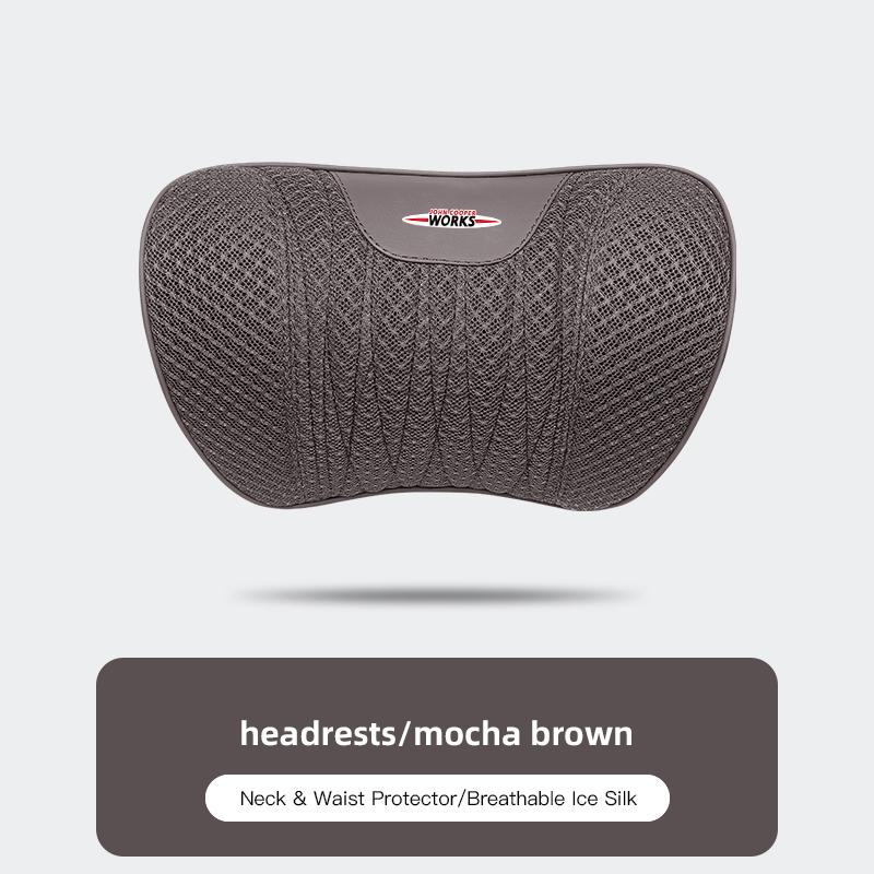 Memory-Schaumstoff Auto Kopfstütze Nackenkissen Autositzkissen Lendenkissen Für BMW Mini Works Cooper F54 F55 F56 F57 F60 R50 R52 R53