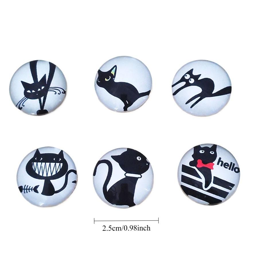 

6 шт. Персонализированные и забавные кошачьи магниты на холодильник, милые креативные магниты на холодильник для записок, декоративные