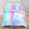 Rainbow Gradient Bedding Set Gradient Colors Duvet Cover with Pillowcases Single Twin Full Queen King Girl Kids Quilt Cover